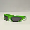 0253 Spike Shield Wrap Lunettes de soleil pour femmes hommes Vert Gris Sprots Lunettes de soleil Lunettes de soleil Designers Lunettes de soleil Sonnenbrille Sun Shades UV400 Lunettes avec boîte