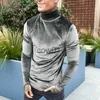 Men's T-Shirts Men T Shirt Turtleneck Fitness Long Sleeve Velour Solid Camiseta Masculina Streetwear Chic Soft Casual Underwear Tops INCERUN 7 J231111