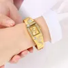 Wristwatches Luxury Gold Watch Trend Ladies Retro Personality Diamond Bracelet 2023 Fashion Shi Ying Women Models