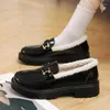 Dress Shoes 2023 Women's Winter Warm Short Plush Fashion Mary Jane Ladies Outdoors Platform Round Toe Lolita Female