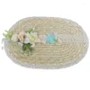 Boinas feitas à mão sunhat renda de renda decorada em estilo pastoral tea festa para garotas femininas, senhorita chapéu plano com fita