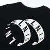 T-shirt da uomo di lusso con ricamo a lettera a doppio cerchio T-shirt estiva traspirante a maniche corte con stampa grande T-shirt casual alla moda