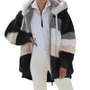 Women's Down Ladies Winter Coat Jacket Hooded Top Loose Long-sleeve Plush With Zipper Outwear Faux Fur S-5XL Parka