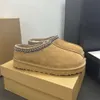 Designer clássico ultra mini botas plataforma de inicialização de neve mulheres homens pele de carneiro tasman tazz castanha areia mostarda semente bege driftwood bottes66