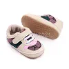 Babyschoenen eerste wandelaars pasgeboren babymeisjes jongens zachte zool schoen anti slip pu met canvas sneakers 0-18m