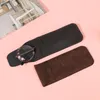 7cm PU Leather Lápis Saco de caneta caneta capa Vintage Retro Style Acessórios para viagens e óculos de escola Organizador