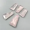 Pendant Necklaces Natural Rose Pink Quartz Stone Transparent Trapezoidal Gem Crystal Pendants Charm For Necklace Accessories Healing