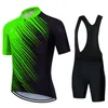 Ensembles de course 2023 maillot de cyclisme vert Fluorescent ensemble été hommes vêtements vélo de route chemises costume cuissard vtt Ropa Ciclismo Hombre