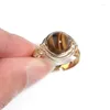 Cluster-Ringe Handgefertigter Ring mit Naturstein Kupfer für Frauen Innendurchmesser 19 mm Drahtwicklungsholm 10 mm