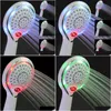 Inne krany prysznice ACCS LCD Shower. LED Hand Hold Hold Shower. 3 Kolory z cyfrowym wyświetlaczem temperaturowym. Spray napędzany wodą dr DHBPF