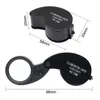 Loupe 40X MINI Bijoux Loupe 2 LED Loupe Pliable Diamètre de l'objectif 25mm Loupe Illuminée de Poche pour Jade Appreciation 230410