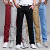 Erkekler Pantolon Erkekler İnce Düz Sıradan Pantolon Yaz Bahar Yeni Moda İş Pamuk İnce Erkekler Gençlik Popüler Klasik Pantolon Asya Boyutu W0411