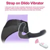 Vibratoren 10 Geschwindigkeiten trägerloser Strapon Dildo Vibrator weiblich doppelte vibrierende G -Spot -Sexspielzeug für Frauen Paar Anal Prostata -Massagegeräte 230410