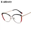 نظارات شمسية إطارات Ralferty Eyeglasses Women Cat Eye Anti Ray Glasses Prescription Prescipia Pharical Frame 0 Diopter Eyewear Frame 230411