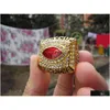 2001 Calgary Stampeders The 89Th Grey Cup Championship Ring Men Fan Souvenir Gift Wholesale Drop Delivery Dhs7U