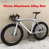 Pédales de vélo 700C Vélo de route Cadre en alliage d'aluminium 14/16/18/20 Vitesses variables Vélo Double freins à disque Pièces de course à vélo 40mm / 70mm Jante 3M411