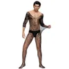 Costume Sexy pour hommes, Lingerie Porno, intimes, body exotique, vêtements de nuit, Costumes Sexy, bas en filet, sous-vêtements en filet