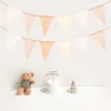 Party Decoration Kids First Birthday Linen Khali Banner Wedding Coffee Cream Pennant Baby Shower Burlap Garland