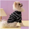 Vestuário para cães Vestuário clássico Padrão Moda Ajustável Pet Harnesses Casaco Bonito Bomei Hoodies Terno Pequeno Colar Accessor Drop Deliv Dhxzd