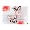 The Little Donkey Cartoon Car Keychain Lady Opal Pendant Cute Animal Key Chain For Women Bag Accessories Drop Delivery Dhr0Z