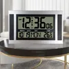 Wall Clocks Alarm Clock 12/24 Hour LCD Digital Battery Operated Self-Setting / Desk Mount Calendar