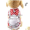 Dog Apparel Cute Dog Apparel Pet Dogs Clothes Cat T-Shirt Vest Small Cotton Puppy Soft Coat Jacket Summer Extra Chihuahua Clothing Cos Dhxhk