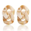 Boucles d'oreilles pendantes 2 paires de boucles d'oreilles pendantes en résine acrylique marbrée bohème en rotin cerceau de mode bijoux fantaisie déclarations pour femmes filles