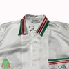 Mäns avslappnade skjortor Casablanca -skjortor 100% silktyg Tennis Club Tennis Racket Striped ColorBlock High Quality Short Sleeve Shirt 230410