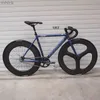 Pedali bici 700C Bicicletta da pista da corsa TSUNAMI SNM100 Fixie Bike Single Speed Fixed Gear Bike Telaio in lega di alluminio 49CM 52CM 55CM 58CM 3M411