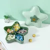 Storage Bottles Compartment Food Tray Dried Fruit Snack Plate Appetizer Serving Platter For Party Candy Pastry Nuts Dish