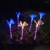 LED Solar Lawn Lamp Garden Luz de fibra óptica Butterfly IP65 para paisagem/gardten/pátio/pátio/vasto de plantas