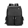 New PU leather backpack men's Fashion College Student schoolbag leisure computer bag 230411