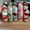 Bunte Cloisonné-Emaille-Strass-Herz-Liebesarmbänder Chinesischer ovaler Kupferschmuck Hochwertige Frauenarmbänder Geburtstagsgeschenk