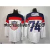 Vin Weng 최고 품질 T.J. 오시 미국 저지 스티치 소치 2014 팀 74 TJ Oshie Jersey American Hockey Jersey