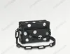 M81935 DOTS YK PAREMER WAROBLABLE WAGLEJ X YAYOI KUSAMA MĘŻCZYZN Crossbody 3D Painted Dots Designer Mini Soft Trunk na ramię z torebką łańcuchową dla mężczyzny