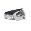 Hot Sale Colorful Pin Buckle Belt Punk Style Rhinestone Bling Crystal Diamond Belt For Women Men