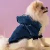 Tasarımcı Köpek Giysileri Markaları Köpek Klasik Mektup Deseni ile Kovboy Kazak Pet Hardigan Sweatshirt Küçük Köpek ve Kedi Sıcak Kış Ceketi