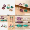 Cluster Rings Colorf Acrylic Resin Joint Ring Sets For Women Ins Pretty Flowers Butterfly Handmade Beaded Party Jewelry Drop Dhgarden Dhywl