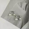 Stud Earrings Vintage Double Sided Pearl For Women Elegant Simple Two Ways To Wear Temperament Jewelry 2023 Trend