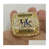 2012 University Of Kenky Wildcats National Championship Ring Set Lembrança Fan Men Presente Atacado Drop Delivery Dhyoe