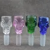 Nouveau Pipe à fumer Mini narguilé bongs en verre coloré en forme de métal squelette coloré tête fantôme tête de bulle