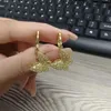 Hoop Earrings Selling Latest 14k Gold Plated Geometric Pendant Design Retro Simple Women's