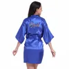 Dames slaapkleding bruiloft bruid vrouwen nachtkleding verguld blauw bruids gewaad jurk badrobe nacht thuisjurk nachthemd dressing