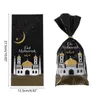 4 PC Gift Wrap 100st Eid Mubarak Presentväskor med rep Ramadan Boy Birthday Party Wrapping Kareem Decoration 2023 Islamiska muslimska partiförsörjningar Z0411