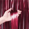 Party Decoration Burgundy Graduation Tinsel Foly Fringe Curtain Backlop Cap Garland voor grad decorbenodigdheden