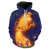 Herren Hoodies Sweatshirts Herren Hoodie Modis Burung Phoenix Sweter Anak-anak Wanita Pria Gambar 3D Atasan Kasual Lengan Panjang Pullover Str