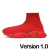 Дизайнерская обувь-носки Мужчины Женщины Граффити Speed Runner Плоская платформа Вязаные ботинки Тройная платформа на щиколотке Черный Белый S Красный Бежевый Повседневные кроссовки Носки Кроссовки