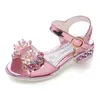 Первые ходьбы EST Summer Kids Shoes Mt CS Fashion Coemers Сладкие детские сандалии для девочек малыша в воздухопроницаемом Hoolow Out Bow 230411