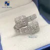 Custom Pass Diamond Tester Hop VVS Baguette Moissanite Iced Out Sier Кольцо Мужчины Хип-Хоп Ювелирные Изделия