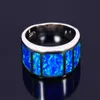 Hele Retail Mode Fijne Blue Fire Opal Ring 925 Verzilverde Sieraden Voor Vrouwen RMF16032601280S